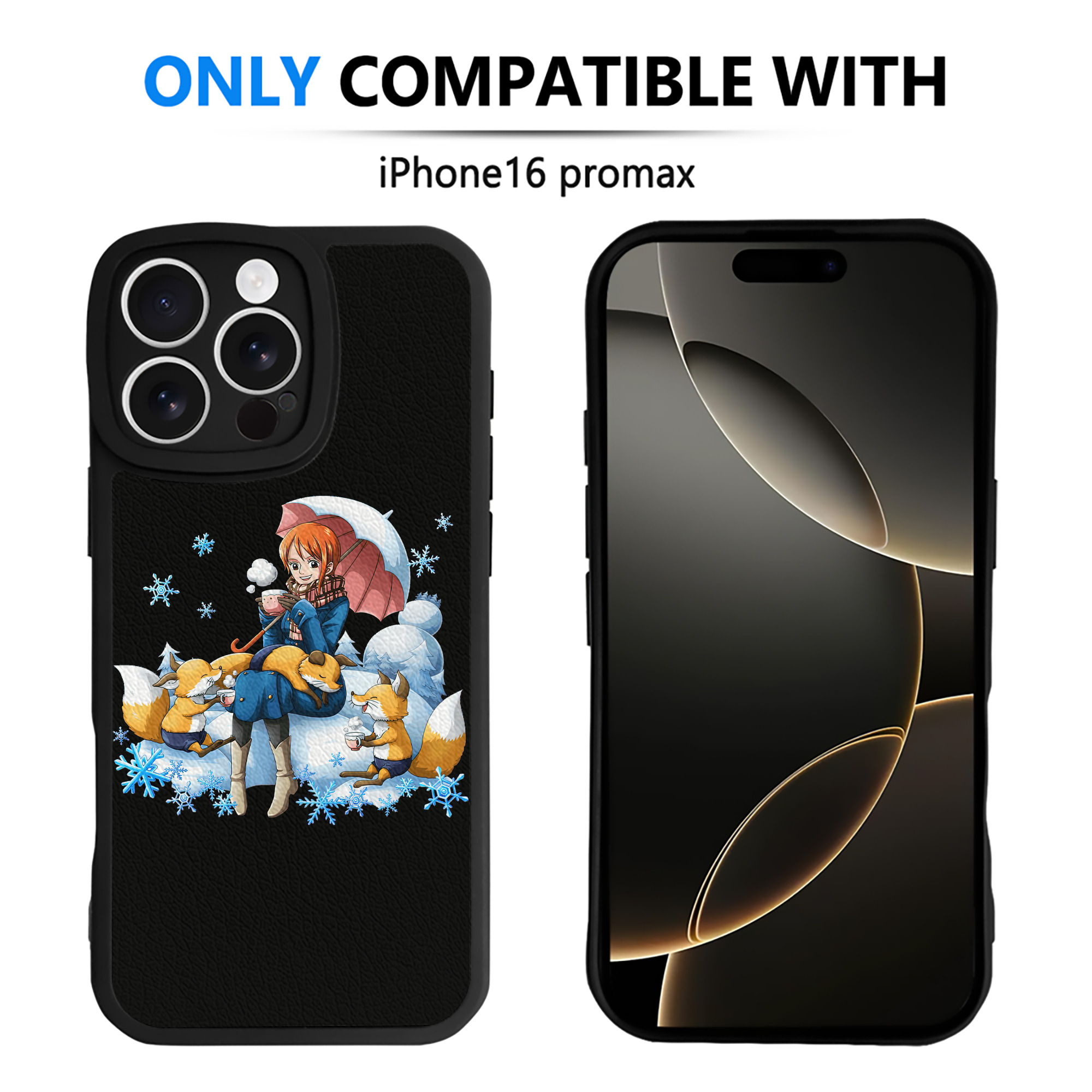 （画像用） ワンピース ナミ ONE PIECE Nami 【iPhone 16シリーズ対応】シリコンスマホケース（レザー調） 材質：シリコン